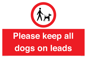 Please keep all dogs on leads